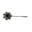 Otto Schumacher Crystal Flower Stock Pin Black Platin